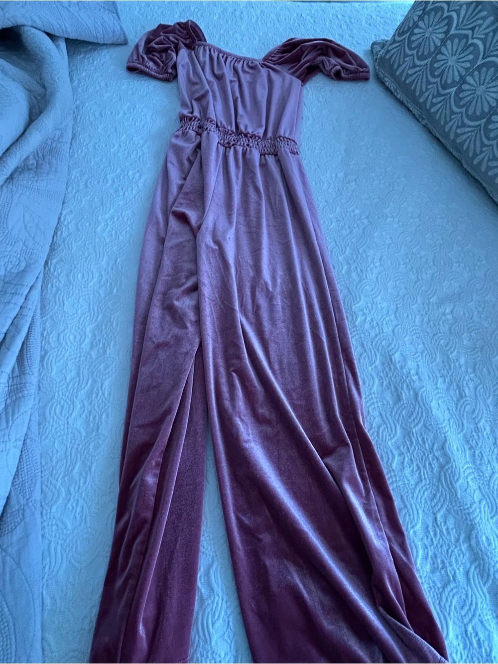 Old Navy Mauve Pink Velvet Jumpsuit
